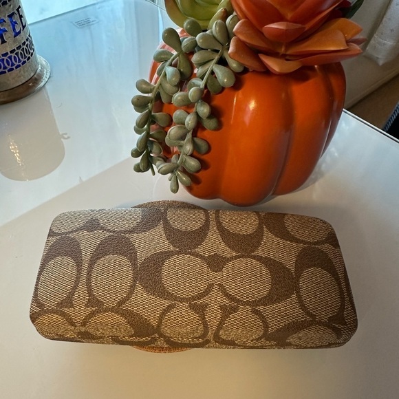 Coach Accessories - Coach Signature Tan Eyewear Monogram Case